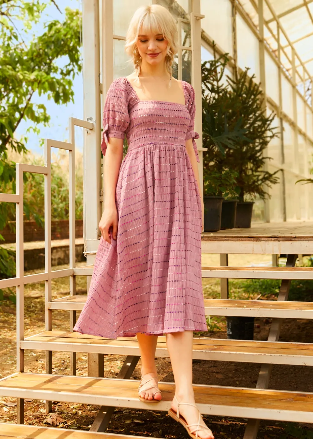 Lavender Daydream Midi Dress Dusty Wisteria Outlet