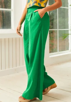 BTC Lazy Afternoon Wide Leg Pants Green Sale