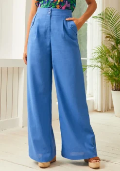 BTC Lazy Afternoon Wide Leg Pants Denim Blue