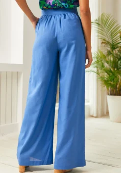 BTC Lazy Afternoon Wide Leg Pants Denim Blue