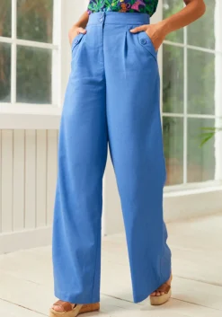 BTC Lazy Afternoon Wide Leg Pants Denim Blue