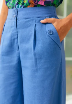 BTC Lazy Afternoon Wide Leg Pants Denim Blue