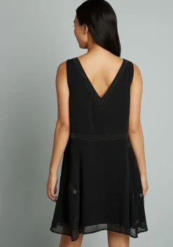 ModCloth Leave Them Starstruck Shift Dress Black Discount
