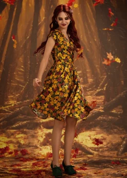 Leaves Greta Dress New