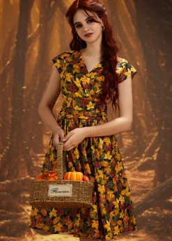 Leaves Greta Dress New