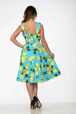 Orchid Bloom Clothing Lemon Print Swing Dress Discount