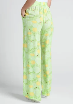 ModCloth Light Of Day Wide-Leg Pants Dandy Floral Mint Best