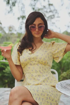 Lila Ditsy Mini Dress New