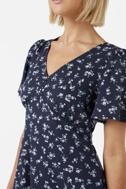 Lila Ditsy Mini Dress New