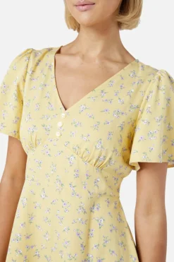 Lila Ditsy Mini Dress New