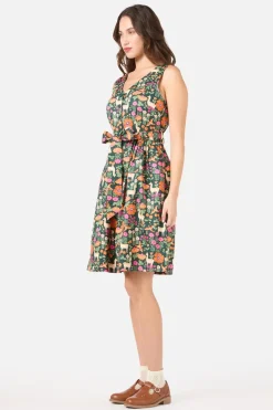 Llama V Neck Sleeveless Dress