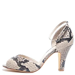 Lola Snake Heels BEIGE SNAKE Discount