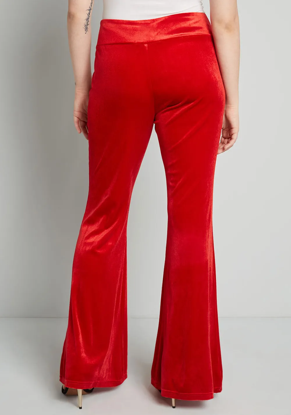 ModCloth Loving The Luxe Life Wide-Leg Pants Red Clearance