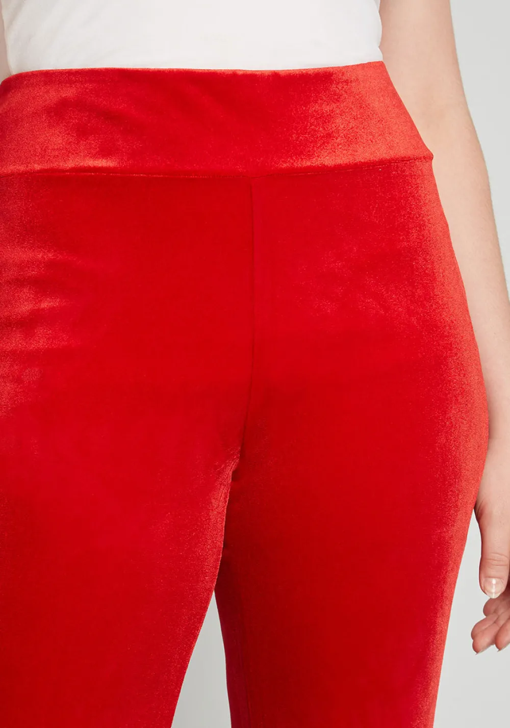 ModCloth Loving The Luxe Life Wide-Leg Pants Red Clearance