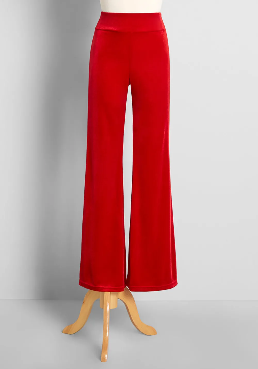 ModCloth Loving The Luxe Life Wide-Leg Pants Red Clearance