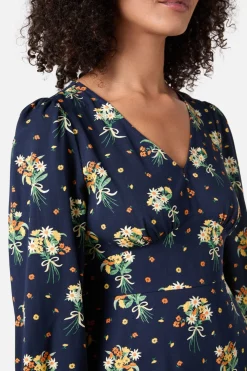 Lucia Floral Sleeved Dress Online