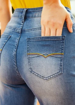 EZ Apparel Luck of the Stylish Wide Leg Crop Jeans Sea Storm Wash Outlet