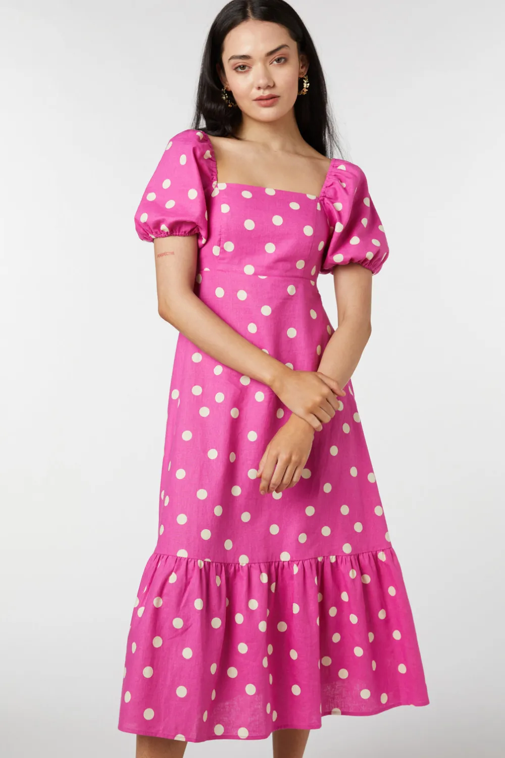 Dangerfield US Lucy Polka Dot Midi Dress Online