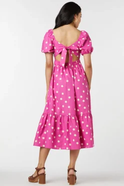 Dangerfield US Lucy Polka Dot Midi Dress Online