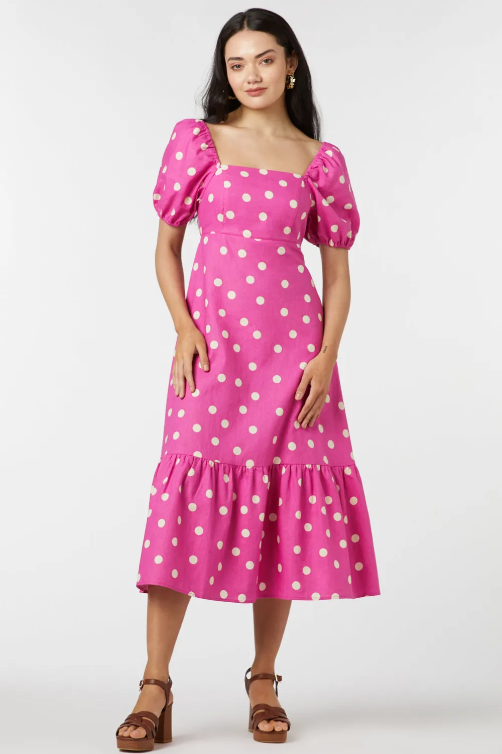 Dangerfield US Lucy Polka Dot Midi Dress Online