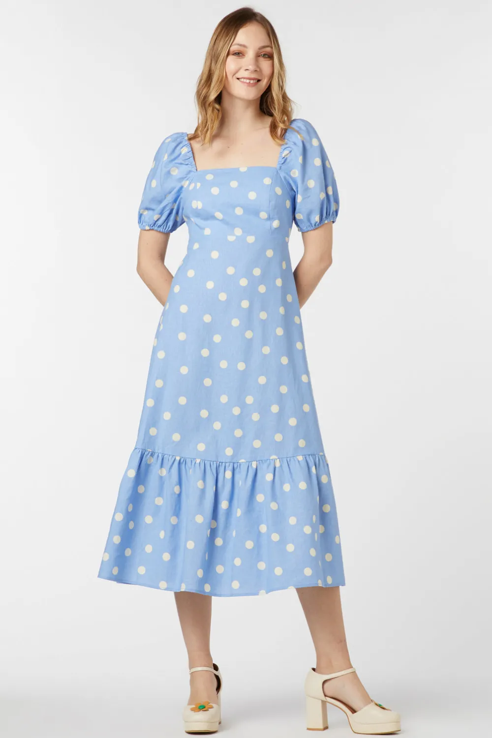 Dangerfield US Lucy Polka Dot Midi Dress Online