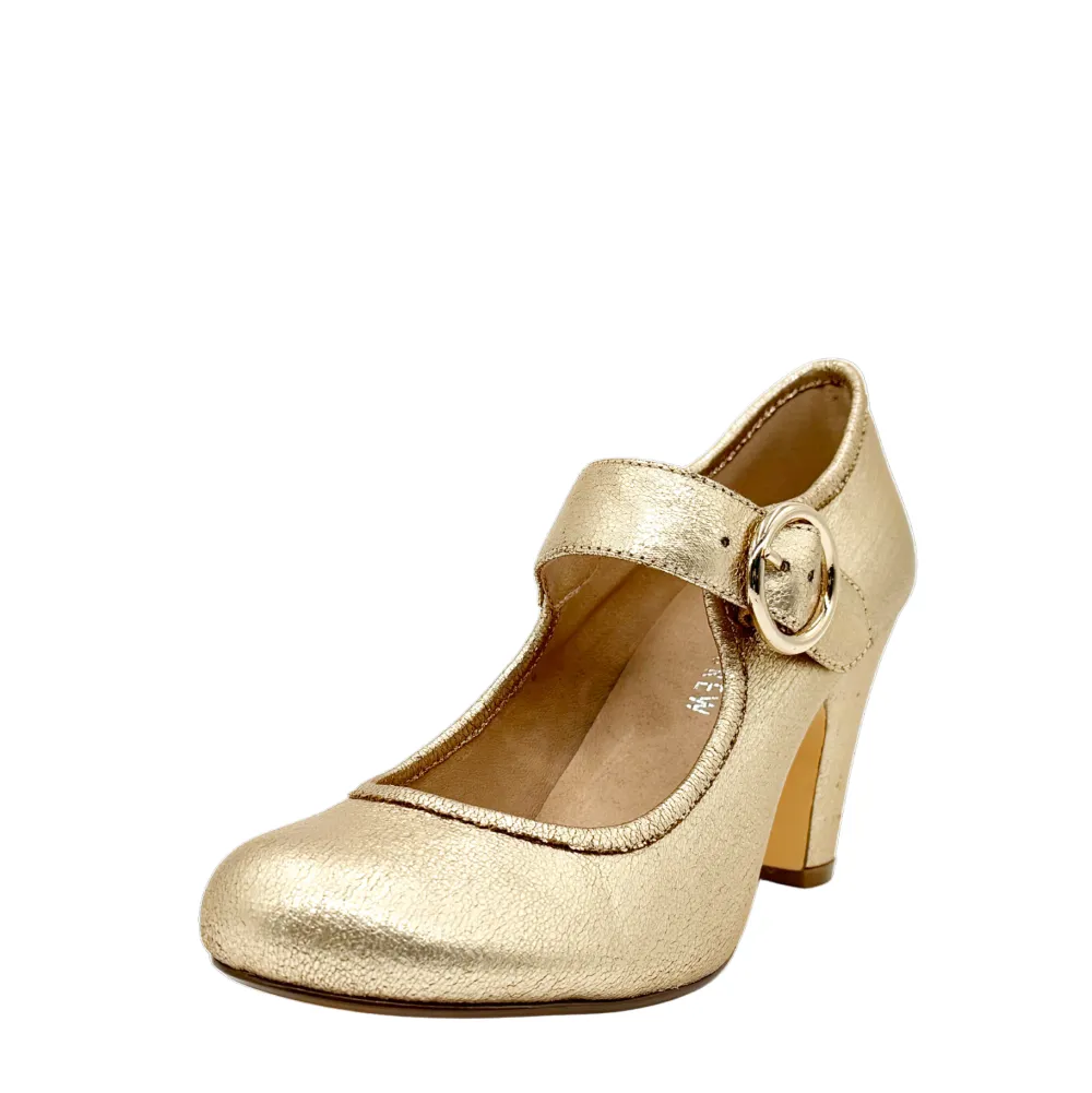 Madeline Metallic Mary Jane Heels Clearance