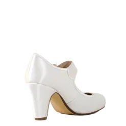 Madeline Satin Mary Jane Heels IVORY Sale