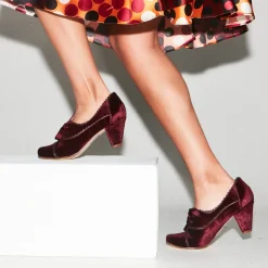 Madison Velvet Retro Heels