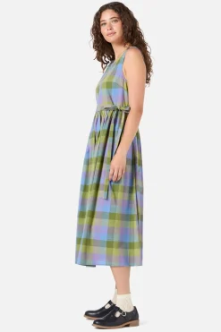 Maxine Check Midi Dress Hot