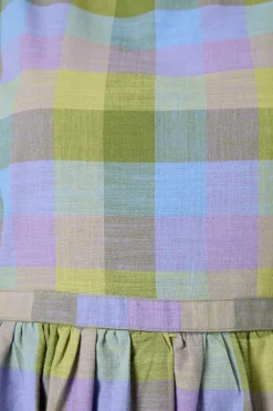 Maxine Check Midi Dress Hot