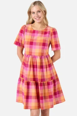 Maxine Check Smock Dress New