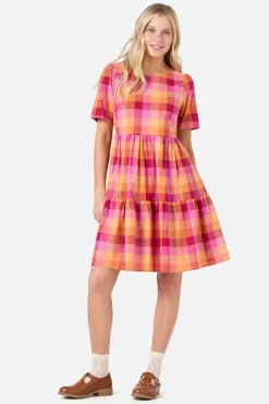 Maxine Check Smock Dress New