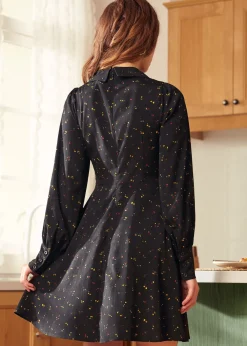 BTC Meet Me at the Sock Hop Fit & Flare Dress Midnight Blossom