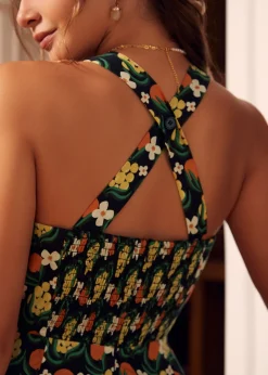 BTC Midnight Garden Mini Dress Black Floral Hot