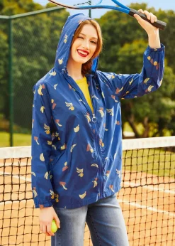 ModCloth Mind At Breeze Windbreaker Navy Banana Hot