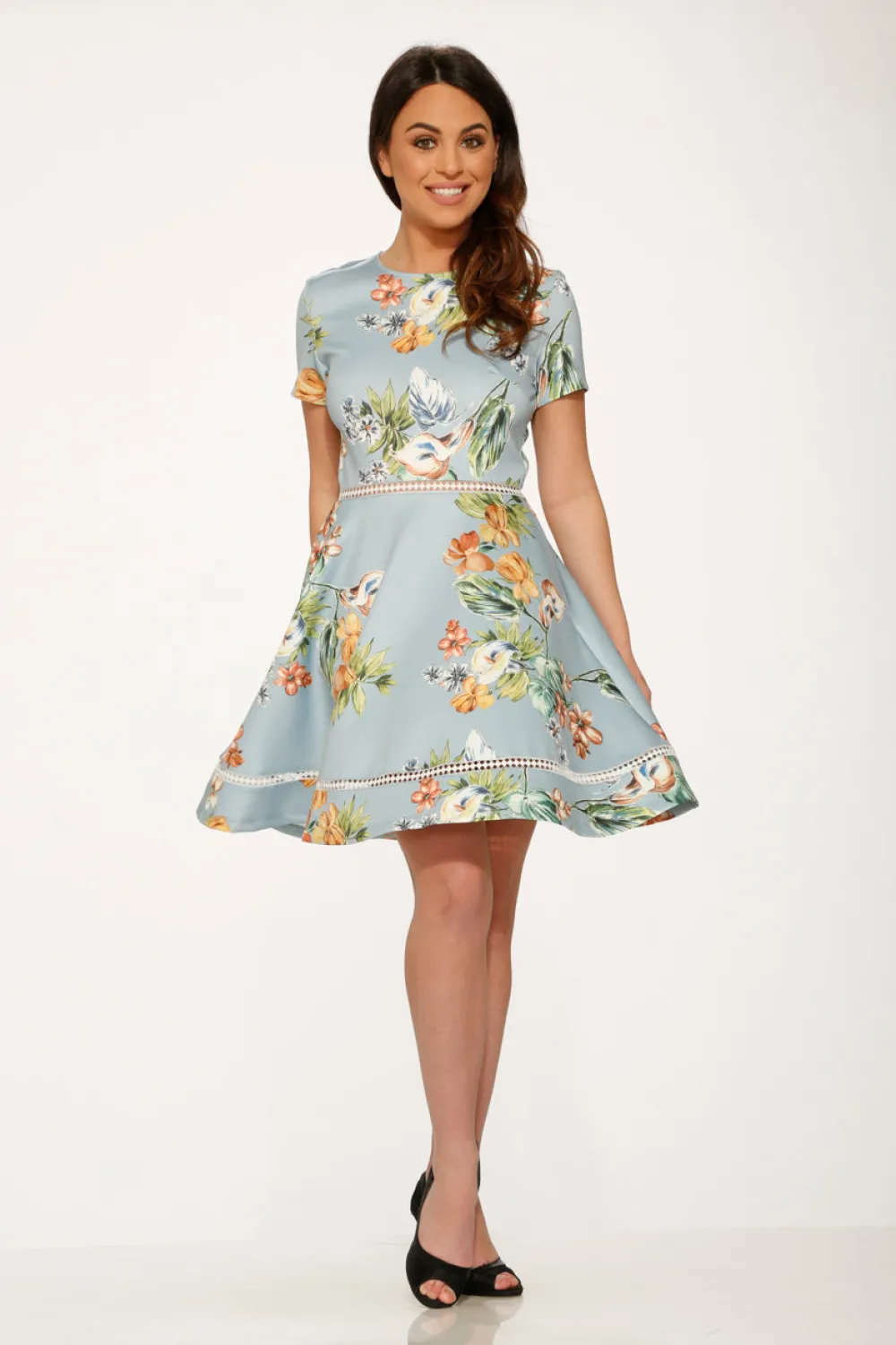 Mint Floral Swing Dress Online