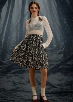 More Than Charming Skirt Twilight Skull