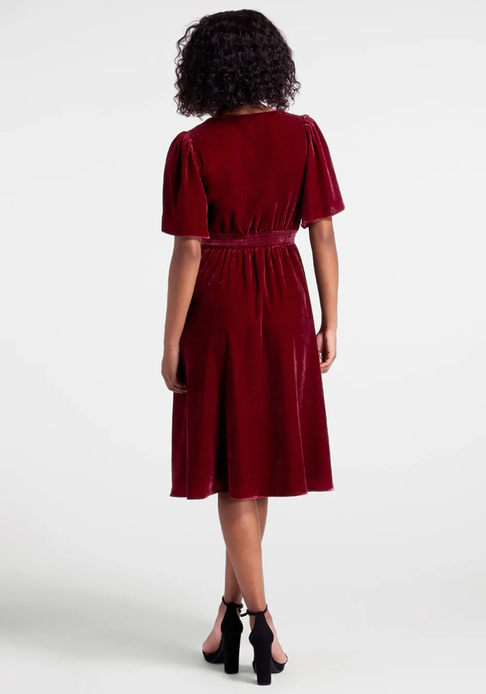 ModCloth Moves Like A Dance Midi Dress Red Velvet