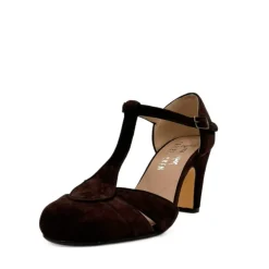 Mulberry Suede T-Strap Heels Best