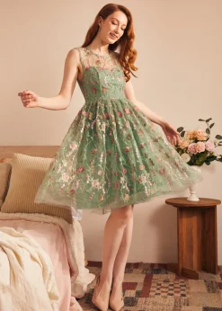 BTC Mystique Mirage Fit & Flare Dress Whispering Willow