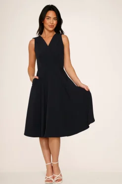 Navy Blue Swing Dress Discount