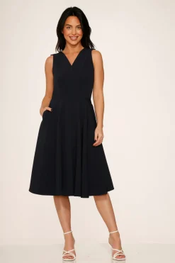 Navy Blue Swing Dress Discount