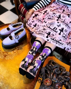 Nocturnal Cats Sheer Crew Sock Discount