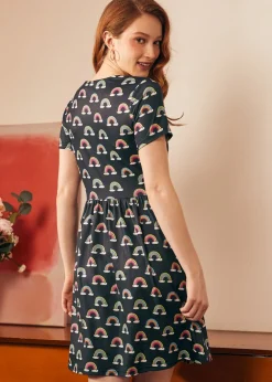 BTC Nostalgic Narrative Knit Dress Prism Dance Hot