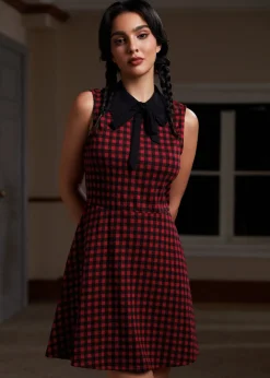 BTC November Nostalgia Flare Dress Checkered Charm New