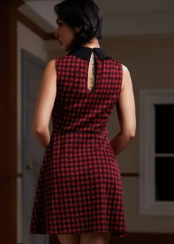 BTC November Nostalgia Flare Dress Checkered Charm New