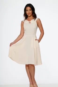 Off White Occasional Swing Dress Hot