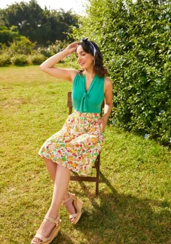 BTC Office to Goodness Sleeveless Knit Top Vintage Green Hot