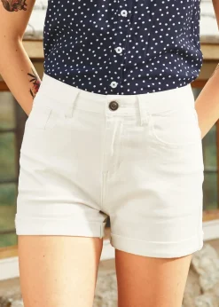 Old School Cool Roll-Cuffed Shorts Marshmallow Bliss