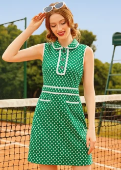On the Court Sleeveless Dress Minty Fresh Online